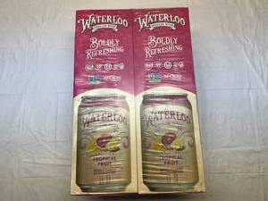 lot 155 image: 2x 12-12oz Cans Waterloo-Tropical Fruit