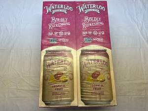 lot 158 image: 2x 12-12oz Cans Waterloo-Tropical Fruit