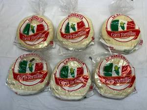 lot 163 image: OO.6x 18ct White Corn Tortillas-Street Taco Size