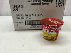 lot 176 image: MM.12x 2.11oz Cups Pearl & Milling Co. Pancake on the Go-ButtermilkMaple Syrup