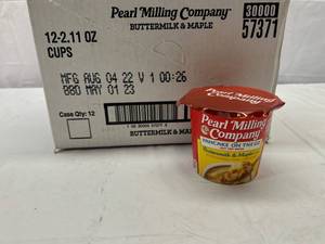 lot 178 image: MM.12x 2.11oz Cups Pearl & Milling Co. Pancake on the Go-ButtermilkMaple Syrup