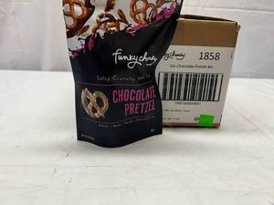 lot 184 image: OO. 8x 2oz Funky Chunky Chocolate Pretzel
