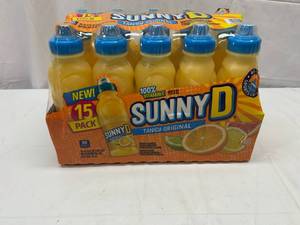 lot 187 image: 15x 11.3oz Bottles SunnyD-Sports Cap
