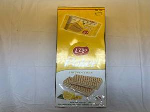 lot 241 image: 1 box Gastone Lago Lemon Wafer Cookies