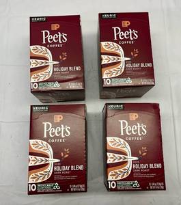 lot 247 image: 4x 10ct Kcup Peets Holiday Blend Coffee