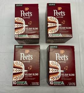 lot 248 image: 4x 10ct Kcup Peets Holiday Blend Coffee