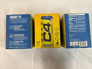 lot 335 image: 3x 4 Packs C4 Energy Drink 12oz Cans