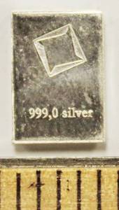 One Gram Bar Of .999 Fine Silver