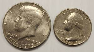 Bicentennial Half Dollar And Quarter