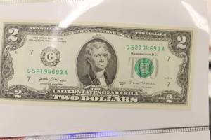 4 Uncirculated Two Dollar Bills In Sequential Order