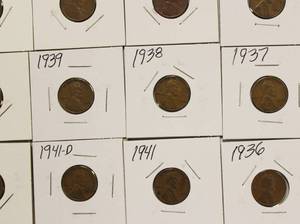 20 Semi Key Dates Wheat Back Pennies 1910 - 1942