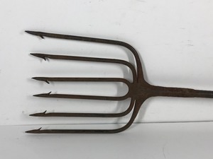 lot 102 image: Vintage 6 Tine Fishing Spear