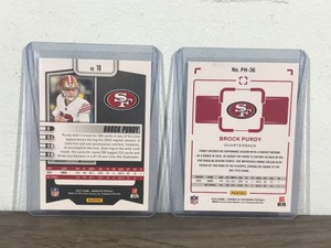 lot 193 image: 2 - Brock Purdy Football Cards
