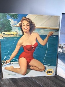 lot 396 image: 3 - Vintage NAPA Posters - Artist Gil Elvgren