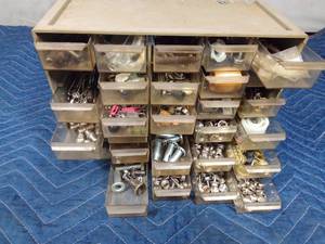 lot 343 image: Organizer full of hardware