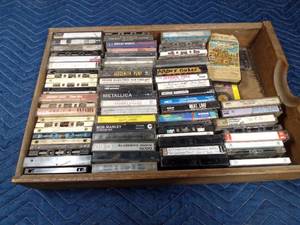 lot 290 image: Wood drawer of cassettes