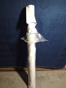 lot 237 image: Partial roll of off white vinyl upholstery material