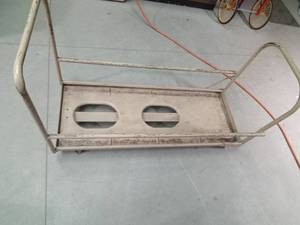 lot 230 image: Metal flat cart with side rails