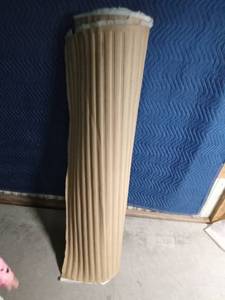 lot 236 image: Lg roll of Tan padded upholstery material