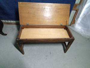 lot 224 image: Piano bench with storage compartment