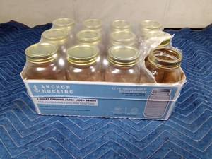lot 78 image: Case of new qt size canning jars