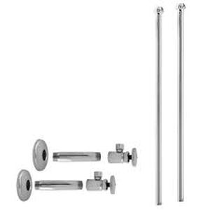 lot 42 image: Westbrass Faucet Kit, 12 IPS x 38 OD x 20 Bullnose in Polished Chrome