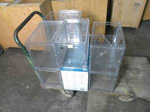 lot 76 image: Lot of 12 Various Conditions Clear Shoe Storage Boxes