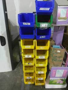 lot 96 image: Lot of 18 Stackable Hardware Bins