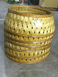 lot 109 image: (Lot of 6) 26 Basket Woven Christmas Tree Collar Light Brown - Hearth & Hand with Mag