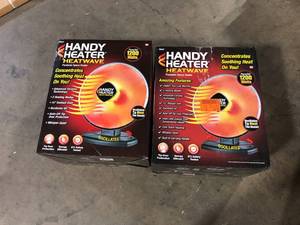Lot of 2 HANDY HEATER 1200-Watt Electric Oscillating Ceramic Parabolic Space Heater Customer Returns See Pictures