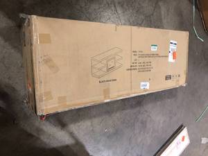 Maya Rectangular Black Grain TV Stand with Crystal Fireplace for TVs Up to 65 in.   Customer Returns See Pictures