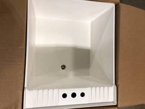 MUSTEE Utilatub 24 in. x 20 in. Structural Thermoplastic Floor-Mount Utility Tub in White  Customer Returns See Pictures