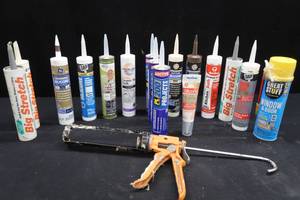 lot 82 image: 12 NEW UNOPENED SILCONE  CAULK  SEALANTS