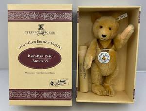 lot 153 image: 1995 14 Steiff Club Limited Edition Mohair Bear EIN 420054 (NIB)