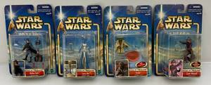 lot 157 image: Misc. Vintage STAR WARS Attack Of The Clones Action Figures (NOC)