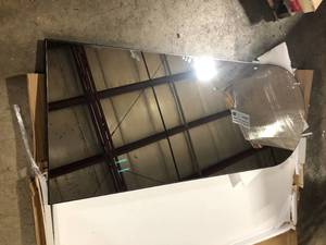 lot 2 image: GOGEXX 28 in. W x 70.8 in. H Large and Wide Classic Full Length Arch Wood Framed Black Floor Mirror Wall Mirror  Customer Returns See Pictures