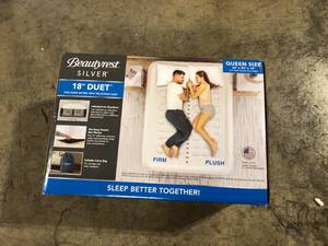 lot 19 image: Beautyrest Silver Duet 18 in Air Mattress, with Builtin Pump Customer Returns See Pictures