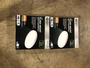lot 25 image: Lot of Flexinstall LED 14 in. White Disklight Recessed Ceiling Light for Home with 5CCT  DuoBright Dimming  Customer Returns See Pictures