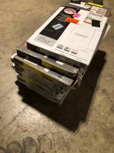 lot 31 image: 10 Boxes of TrafficMaster Carrara Marble 4 MIL 12 in. W x 24 in. L Peel and Stick Waterproof Vinyl Tile Flooring (20 sqftcase)  Customer Returns See Pictures