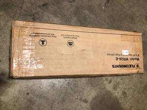 lot 36 image: FLEXIMOUNTS 36 in. W x 24 in. D Steel Garage Wall Shelf in White (4-Pack) Customer Returns See Pictures