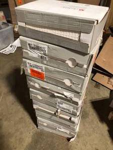 lot 37 image: Lot of Daltile Restore Bright White 4-14 in. x 12-78 in. Glazed Ceramic Subway Wall Tile (10.64 sq. ft.case) Customer Returns See Pictures
