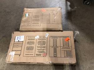 lot 40 image: Lot of 2 Adeptus  Leg Roll Cart Desk various models Customer Returns See Pictures