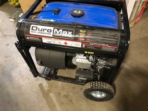lot 43 image: DUROMAX 13,000-Watt10,500-Watt Tri-Fuel Remote Start Gasoline Propane Natural Gas Portable Generator with CO Alert Customer Returns See Pictures