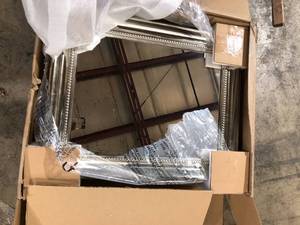 lot 50 image: Glacier Bay 24 in. W x 30 in. H Rectangular Medicine Cabinet with Mirror Customer Returns See Pictures