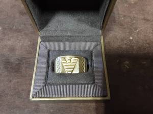 Mens Ring With Box Stamped 18K () PLATED