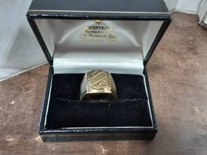 Mens Ring With Box Stamped 18K () PLATED