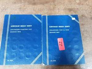 2-Albums Of Partial Lincoln Cents 1909-1958 & More.