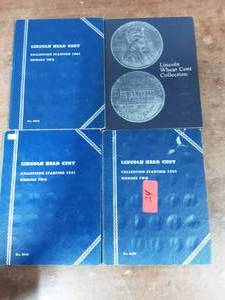 4-Albums Of Lincoln Cents Some Complete