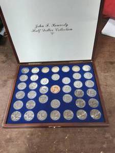 Half Dollar JFK Collector Set In Display Case 1964-2002