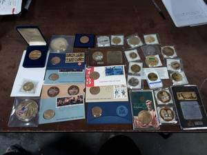 Collection Of Gold & Silver Layered Replica Coins And 1st Day Covers